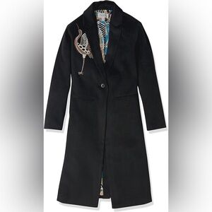 TEREA Women's Nina Crane Embellished Coat Sz S